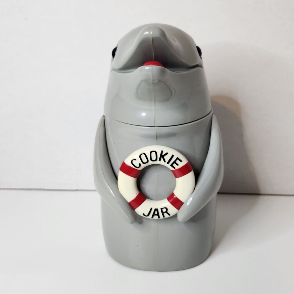 Vintage 10” Dolphin Cookie Jar 1995 Fun-Damental Sound Works